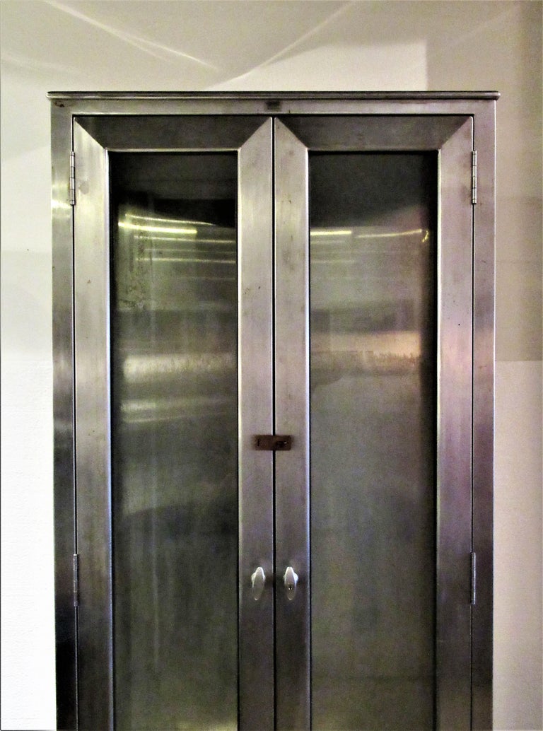 1940 S American Stainless Steel Industrial Cabinet At 1stdibs