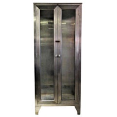 Vintage 1940's American Stainless Steel Industrial Cabinet