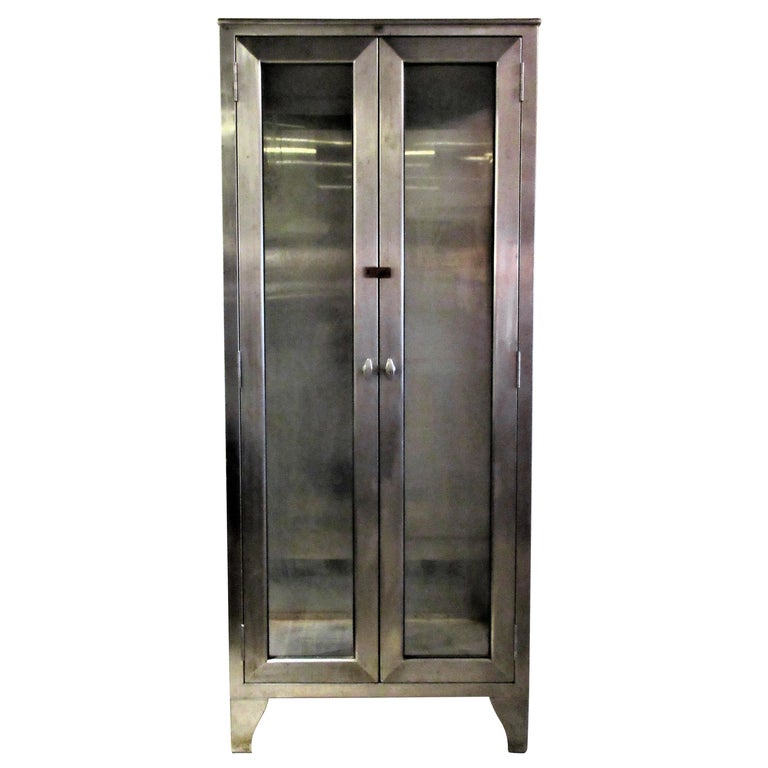 1940 S American Stainless Steel Industrial Cabinet At 1stdibs
