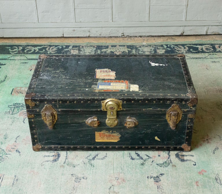 1940s American Steamer Trunk For Sale at 1stDibs
