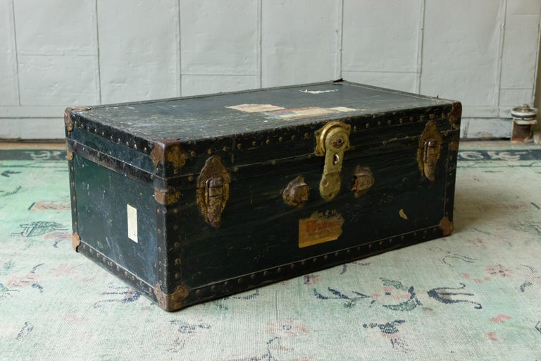 1940s American Steamer Trunk For Sale at 1stDibs