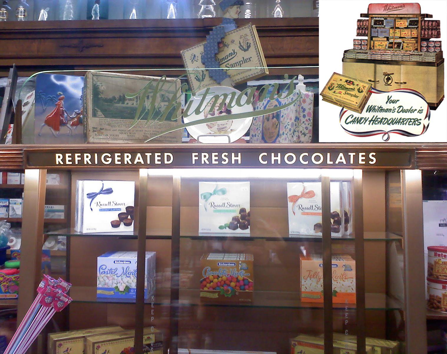 1940s American Whitman’s Chocolate Refrigerated Display Shop Counter Sweet Shop 7
