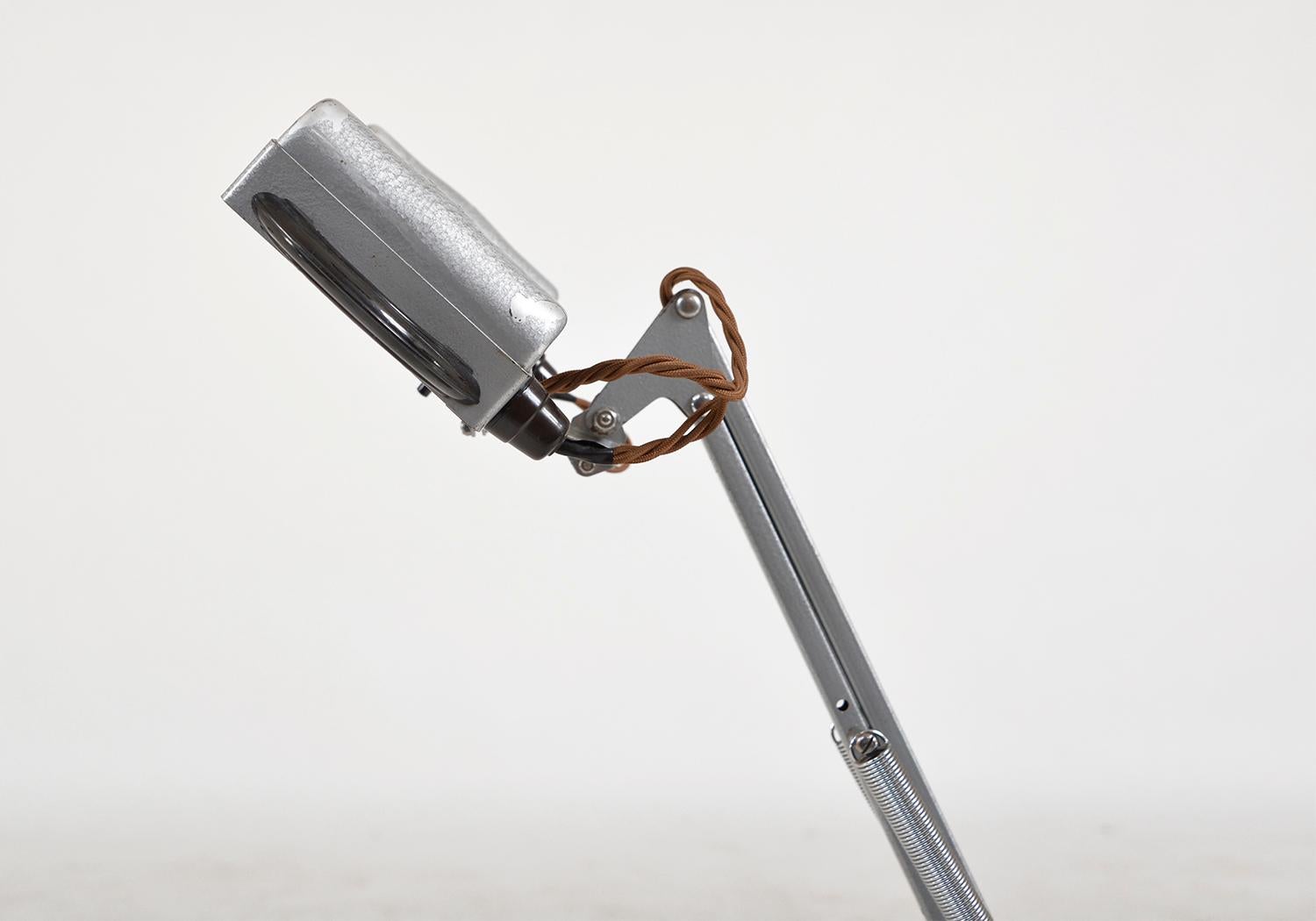 1940s Anglepoise Steel Industrial Lamp 1431 by Herbert Terry & Sons Ltd, England 6