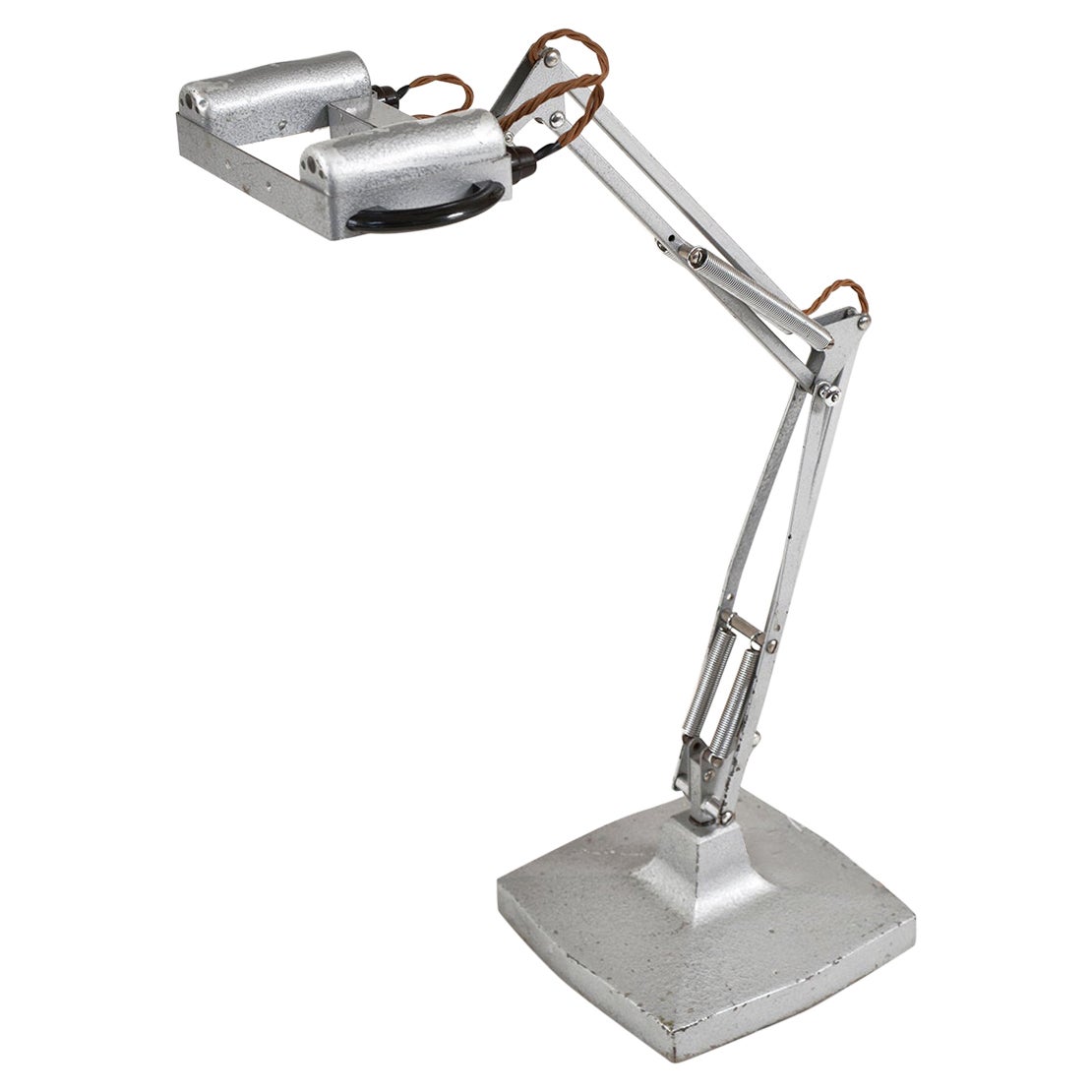 1940s Anglepoise Steel Industrial Lamp 1431 by Herbert Terry & Sons Ltd, England