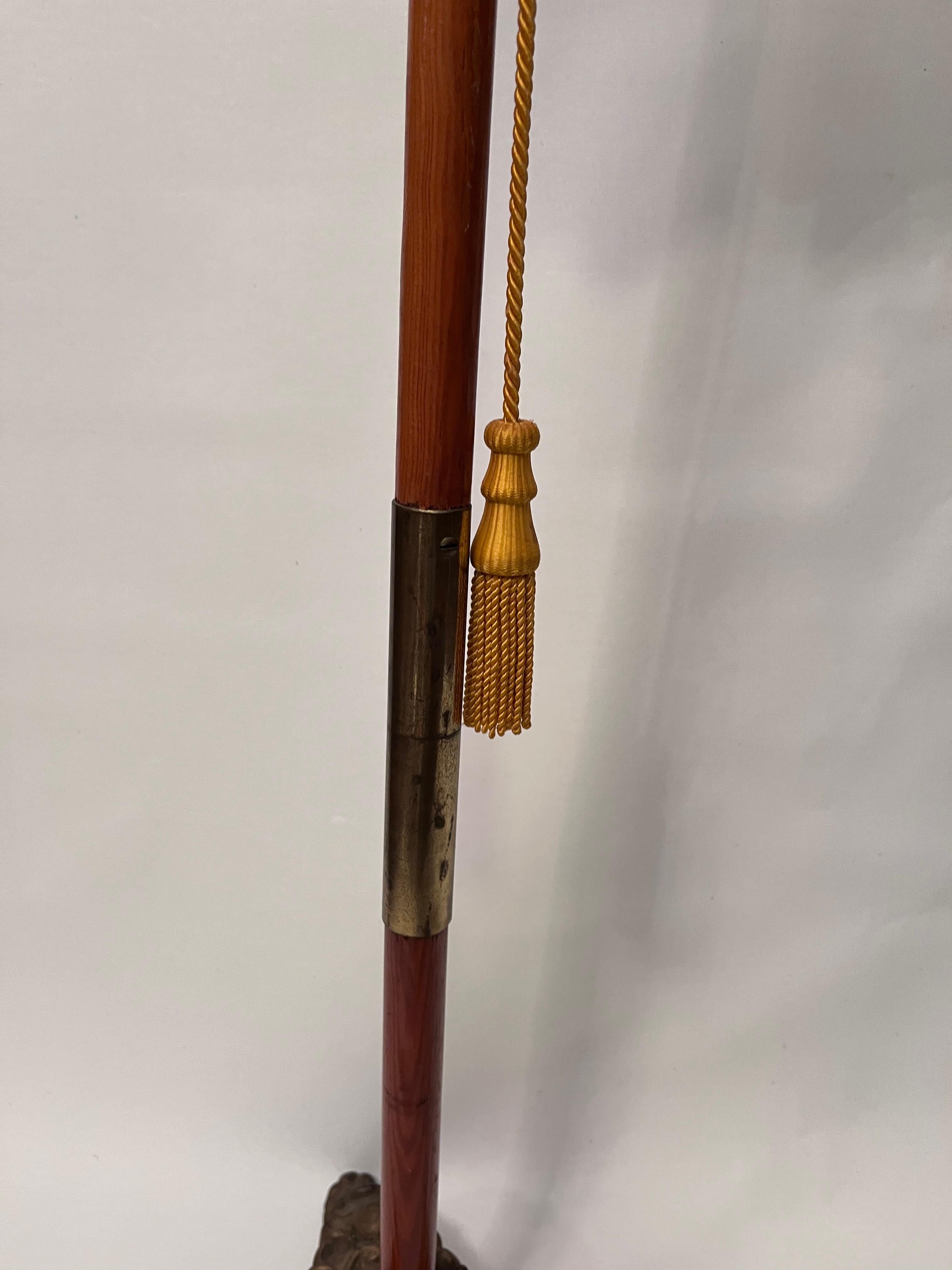 1940s Annin Flagpole on Iron Stand with Eagle Finial Nautical Yacht Flag Anchor For Sale 3