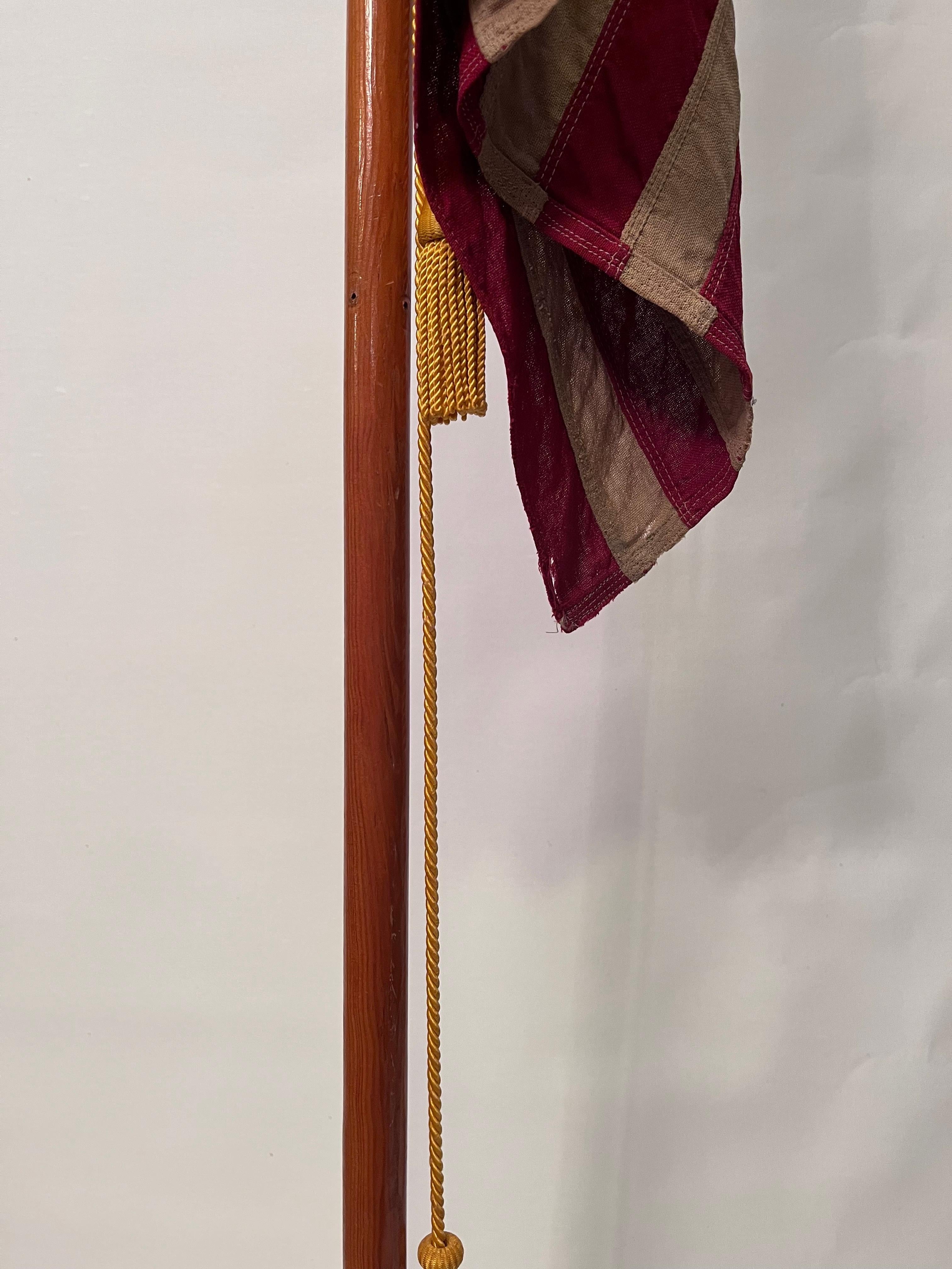 1940s Annin Flagpole on Iron Stand with Eagle Finial Nautical Yacht Flag Anchor For Sale 4