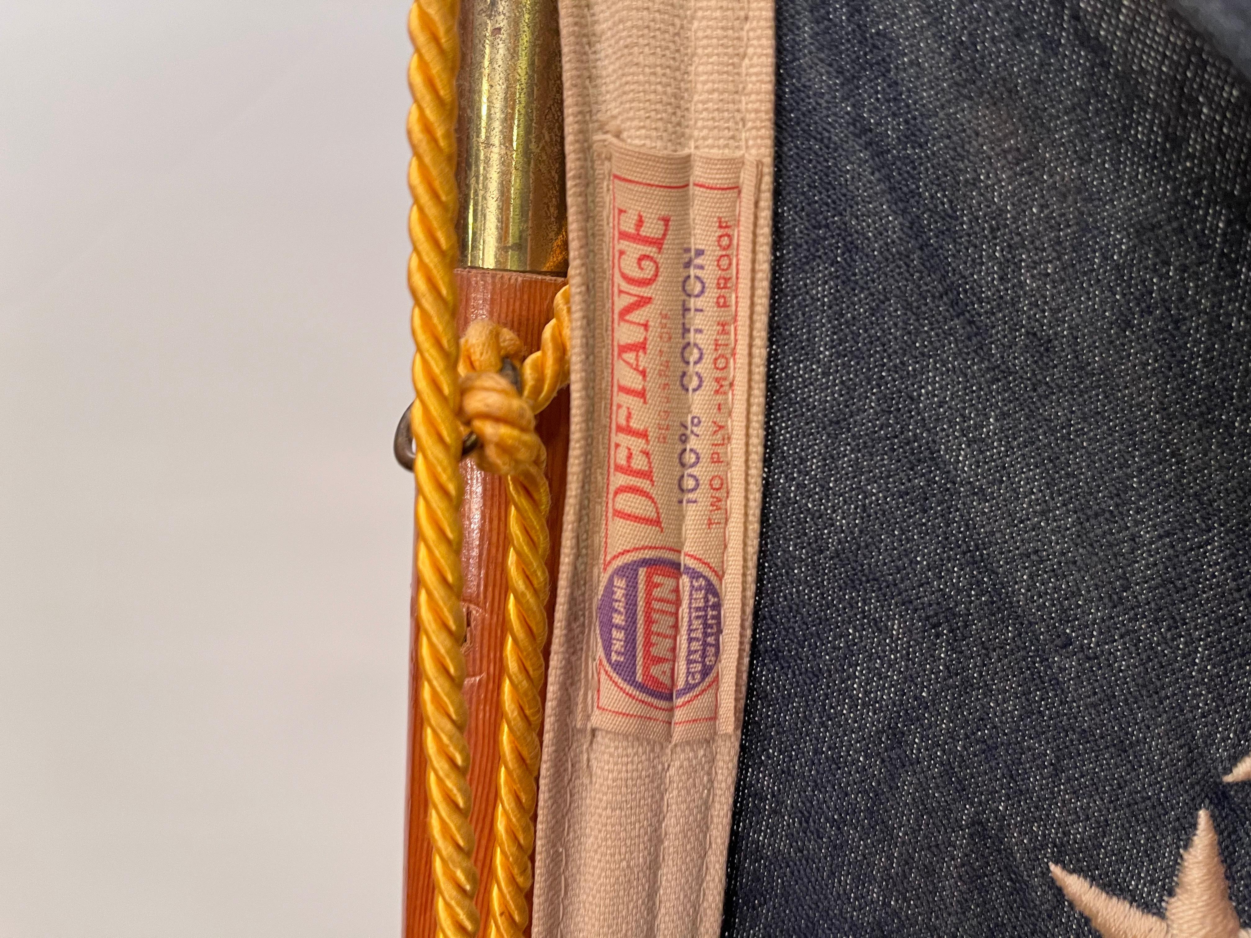 1940s Annin Flagpole on Iron Stand with Eagle Finial Nautical Yacht Flag Anchor For Sale 1