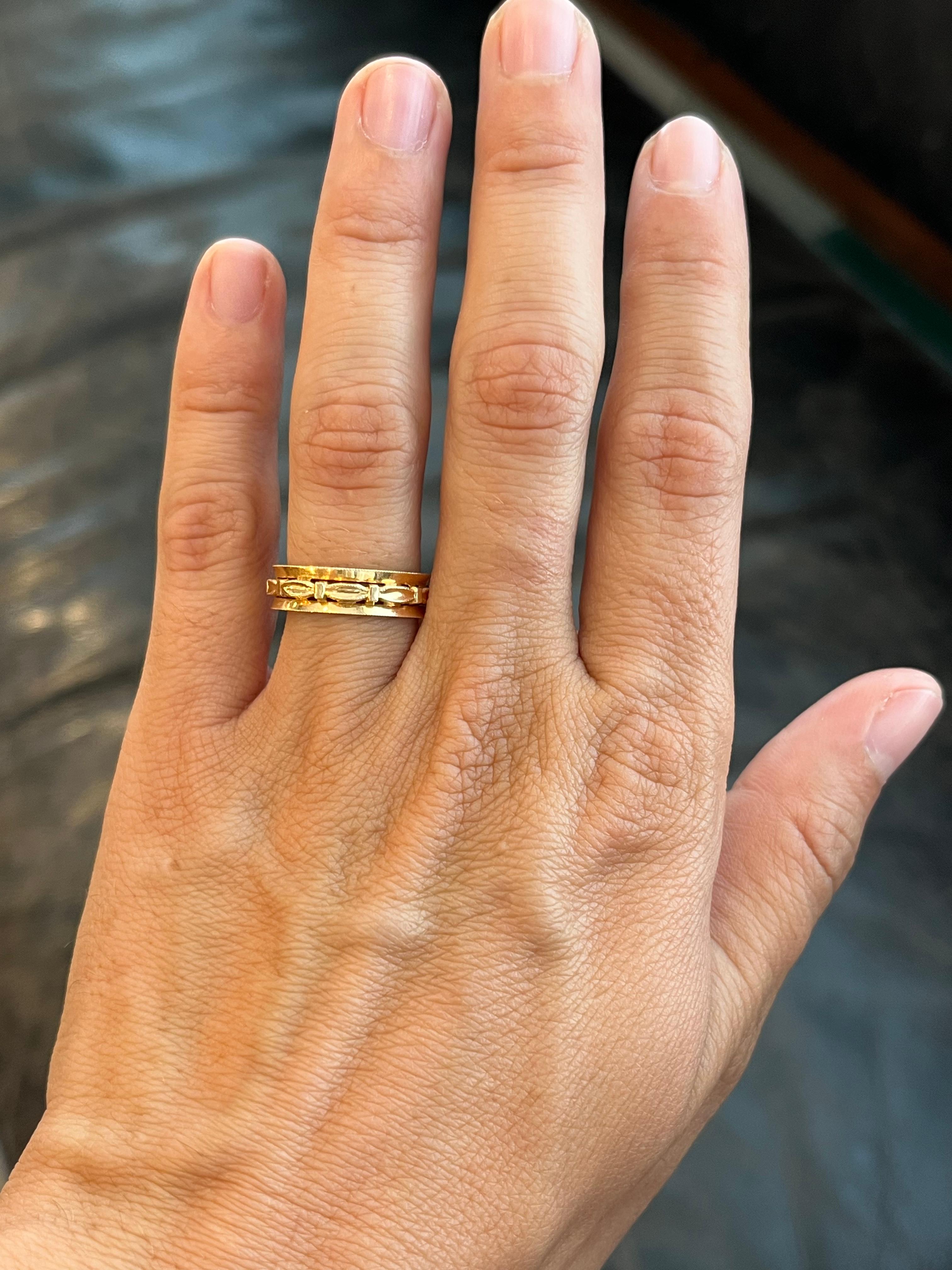Alianza de boda antigua de 5,1 mm de la década de 1940 en oro rosa de 14 quilates con un intrincado diseño de lazo en Bueno estado para la venta en Santa Monica, CA