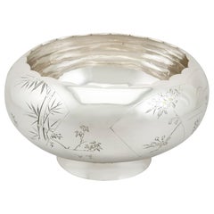 1940s Antique Japanese Silver Presentation Bowl