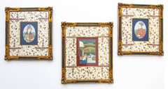 Antichi dipinti in miniatura Mughal degli anni '40 dell'imperatore Jahangir e Noor Jahan