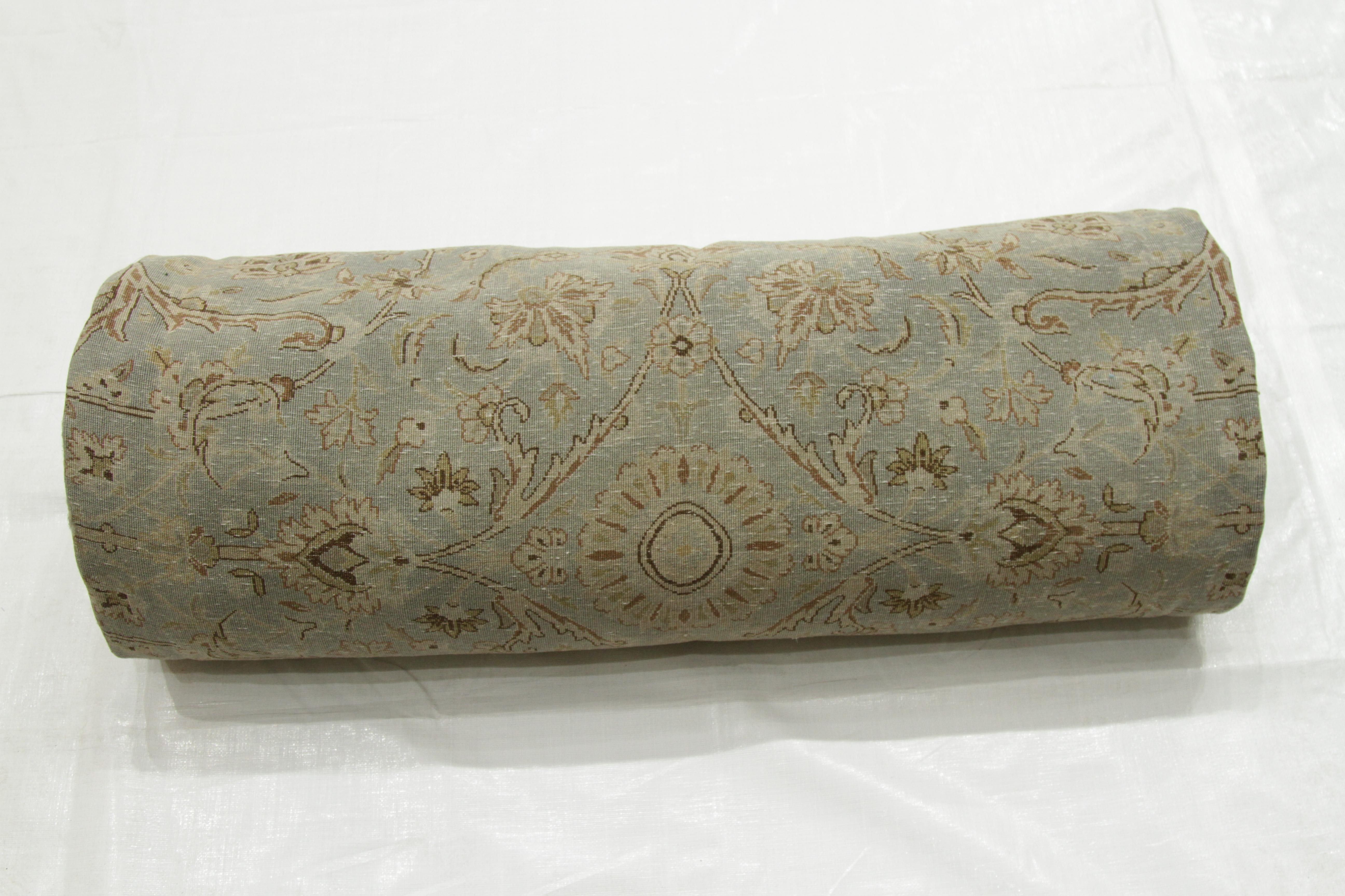 1940s Antique Persian Kerman Rug with Ivory and Brown Flower Details over Beige For Sale 5