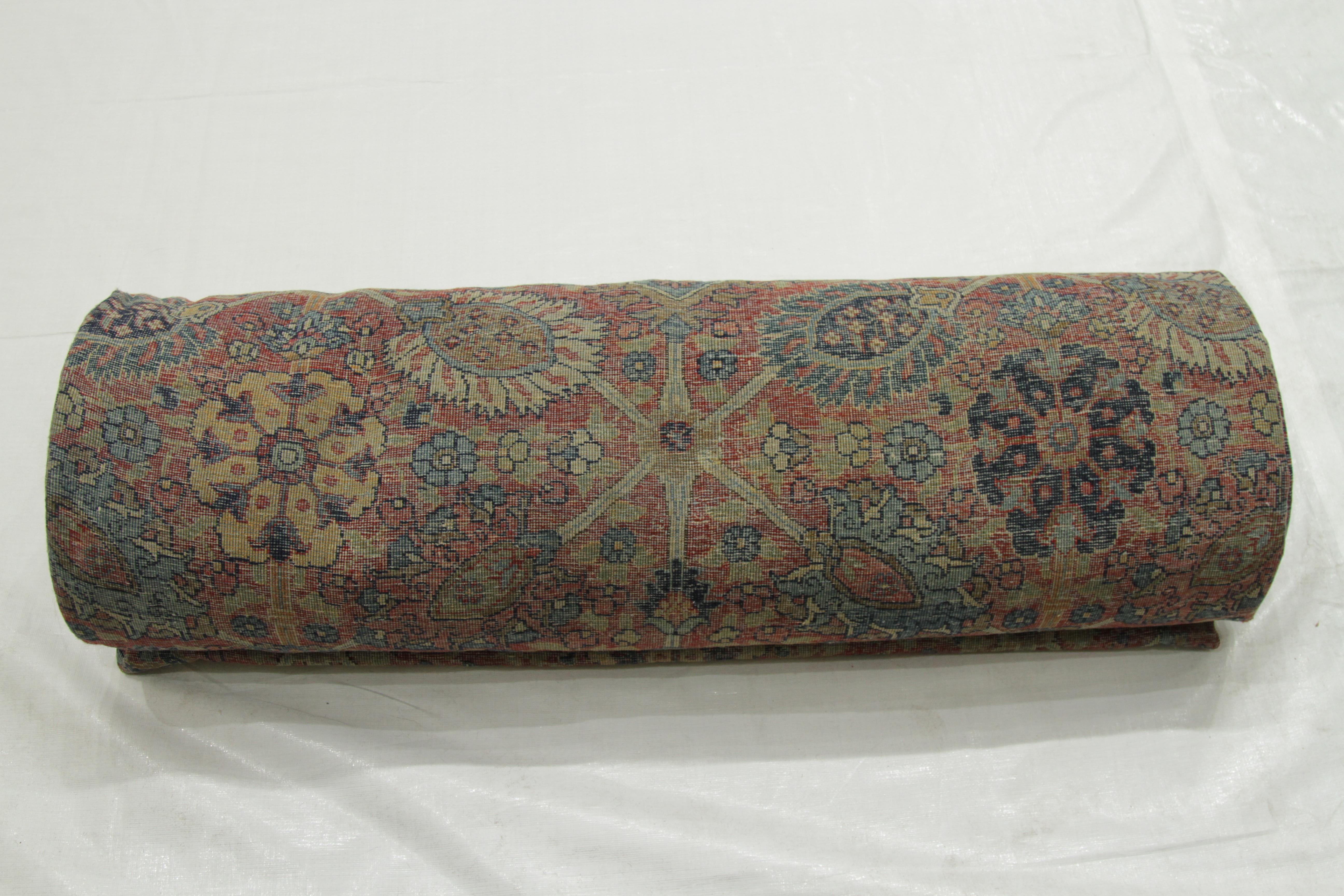 1940s Antique Persian Tabriz Rug with Jewel-Like ‘Herati’ Floral Patterns For Sale 1