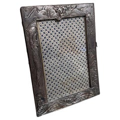 1940s Antique Picture Frame Dragon Serpent High Relief