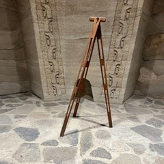 1940s Antique Surveyors Wood Tripod Base