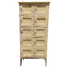 1940s Antique Vintage Tall Wood Cabinet