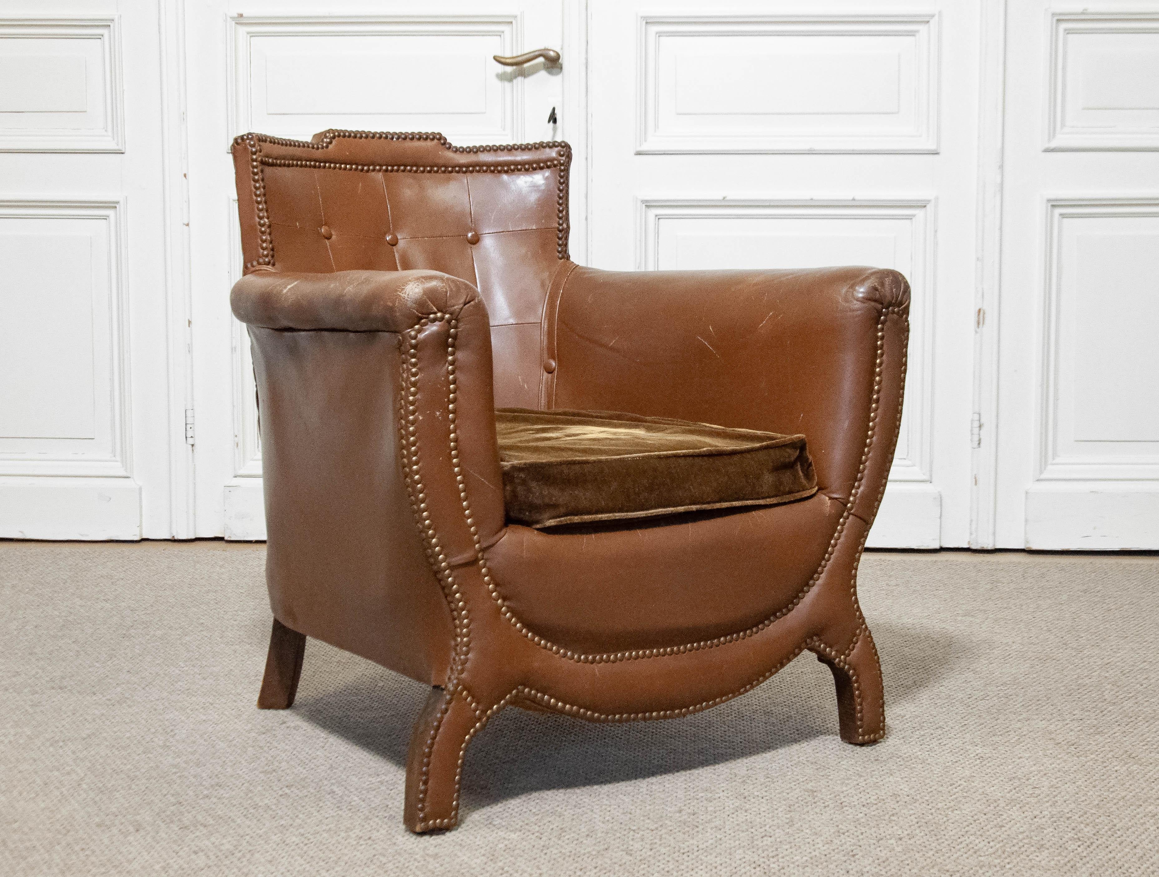 1940s Armchair by Otto Schulz for Boet, Sweden For Sale 6