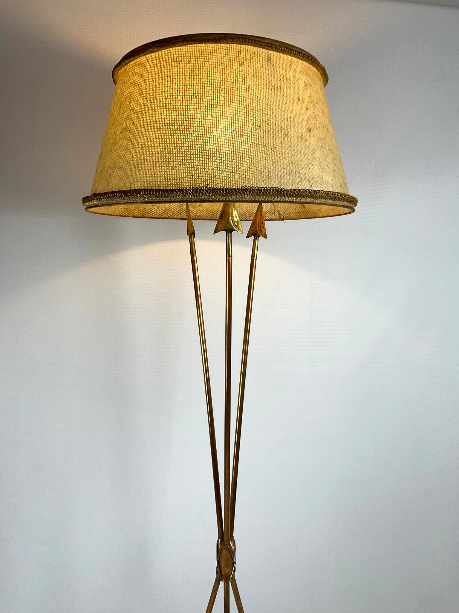 1940er Arrows Stehlampe, André Arbus zugeschrieben im Angebot 5