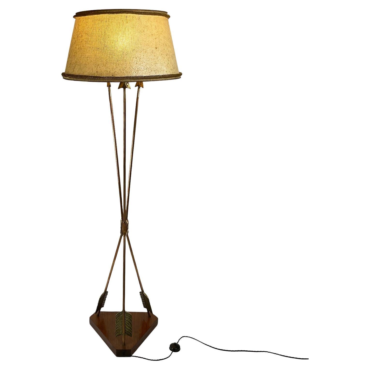 1940er Arrows Stehlampe, André Arbus zugeschrieben im Angebot