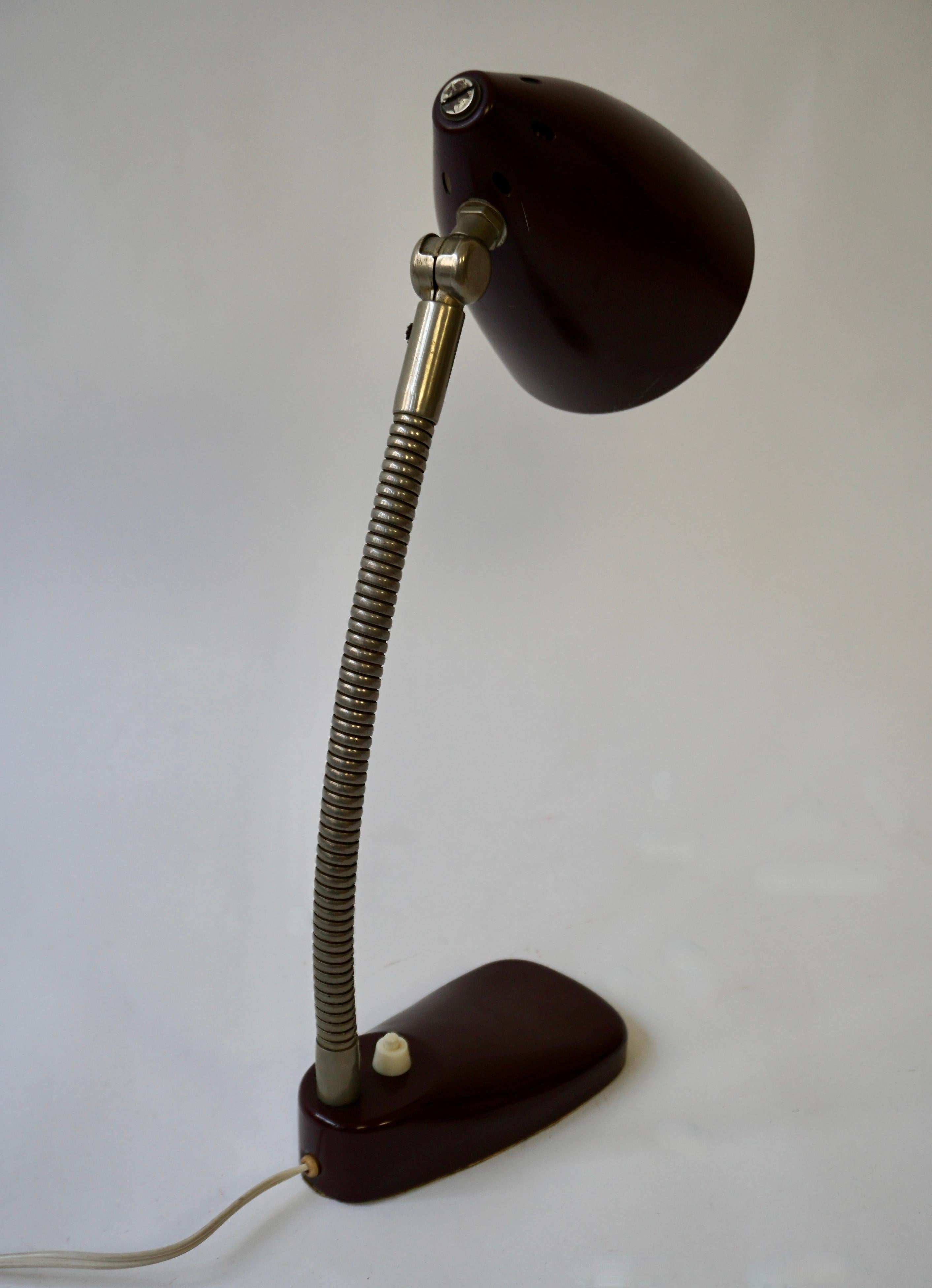 Mid-Century Modern 1940's Art Deco Adjustable Desk lamp or Reading Lamp For Sale