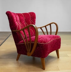 Años 40, Sillón Art Decó de Sternells, Suecia