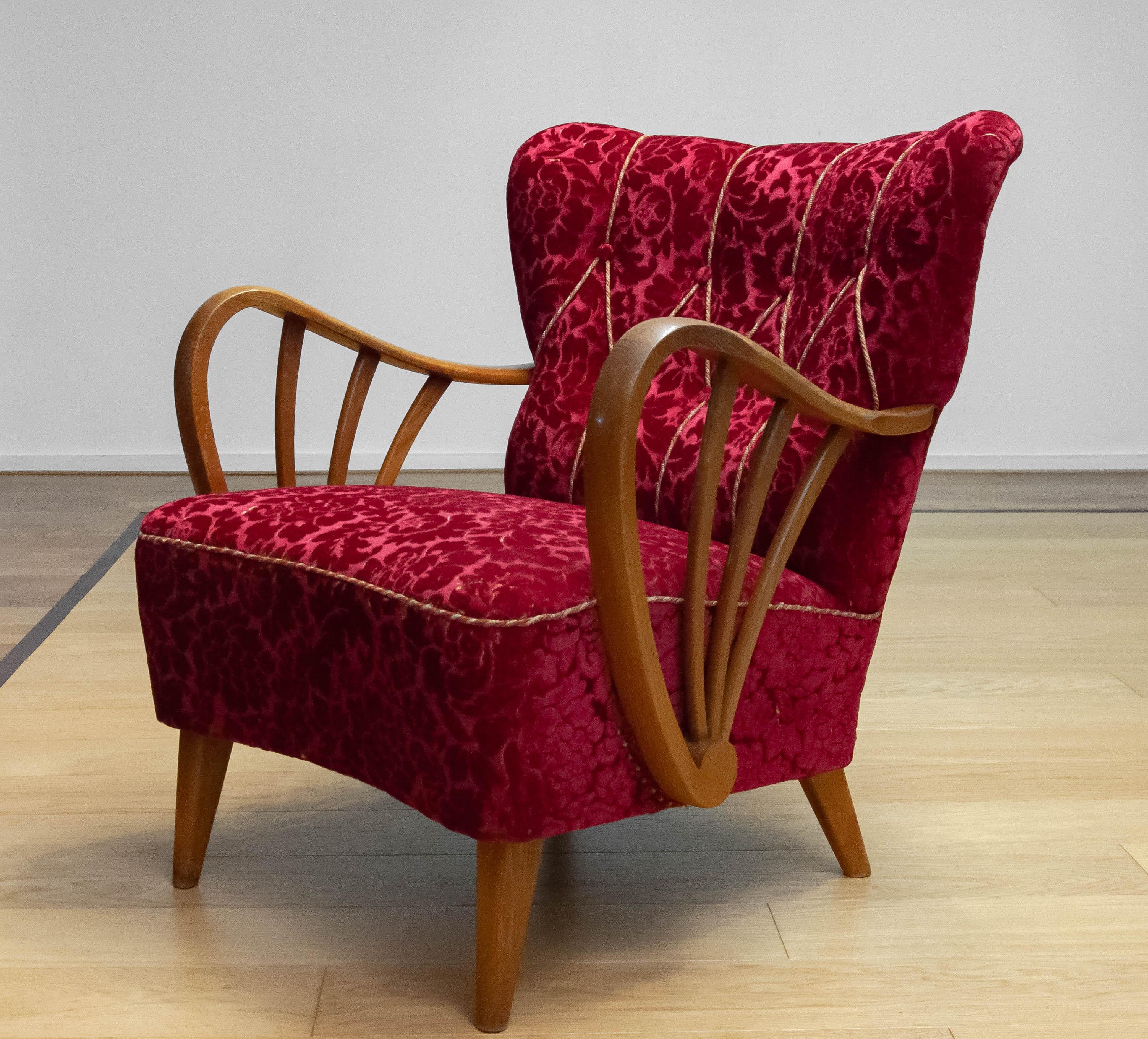 Años 40, Sillón Art Decó de Sternells, Suecia Escandinavo moderno en venta