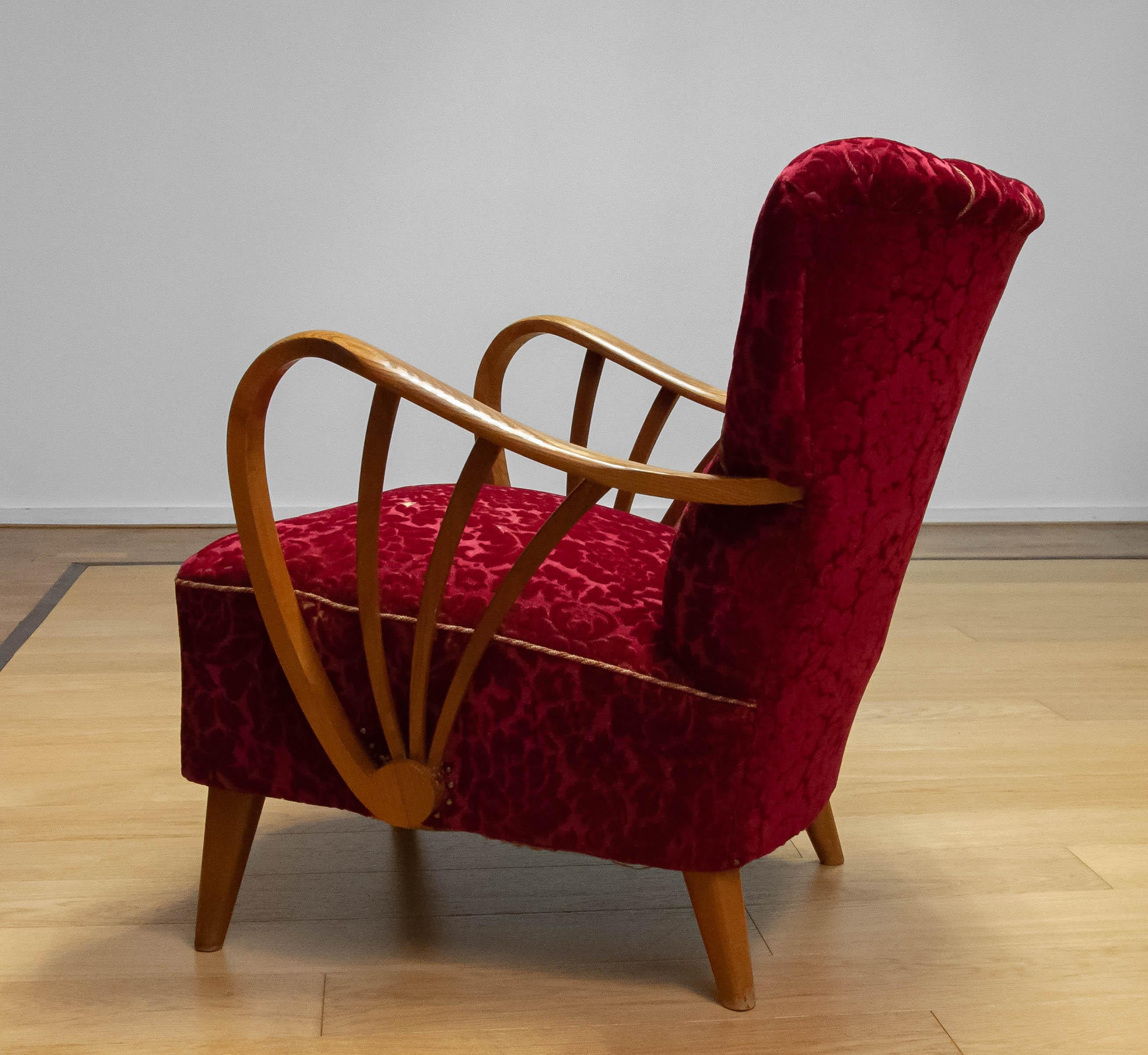 1940s,  Sillón Art Decó de Sternells, Suecia Escandinavo moderno en venta