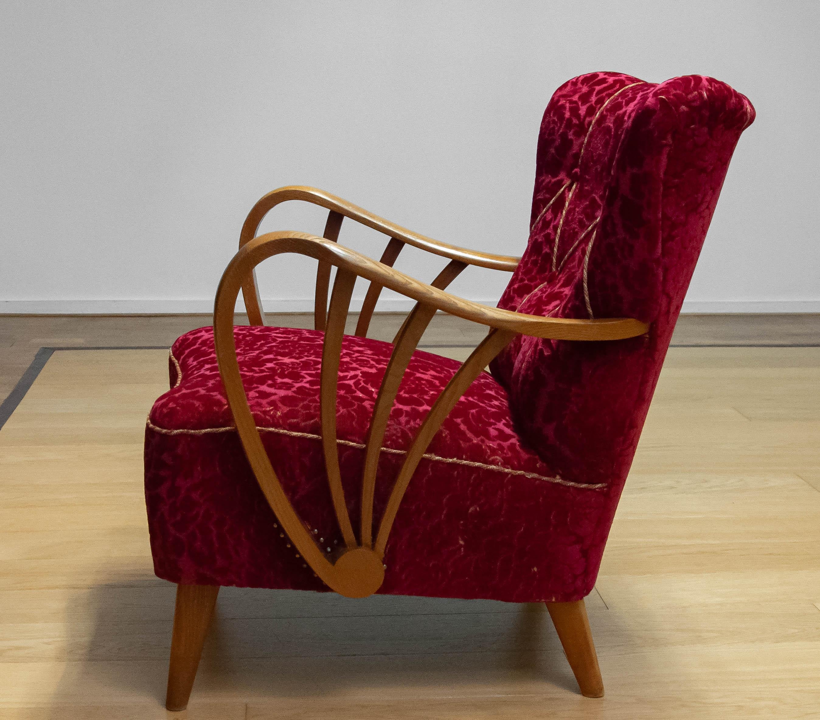 Años 40, Sillón Art Decó de Sternells, Suecia en Bueno estado para la venta en Silvolde, Gelderland