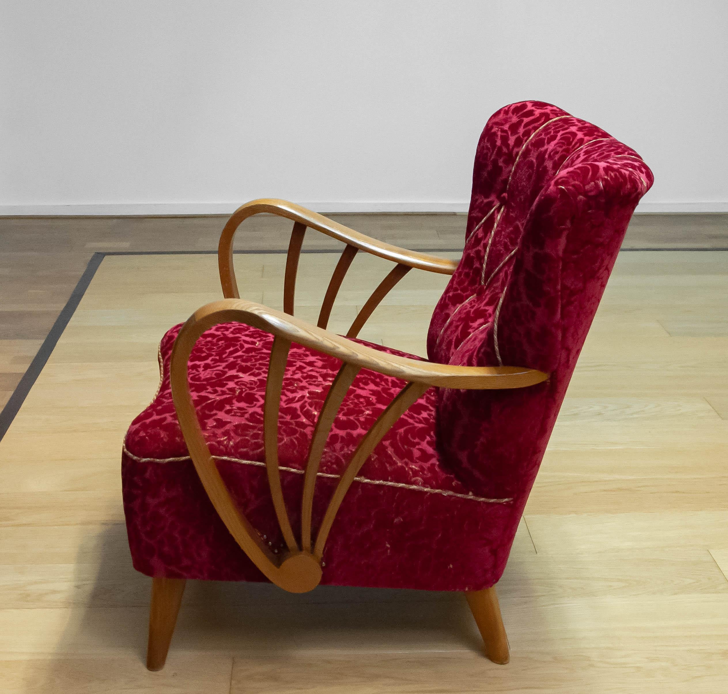 Años 40, Sillón Art Decó de Sternells, Suecia mediados del siglo XX en venta
