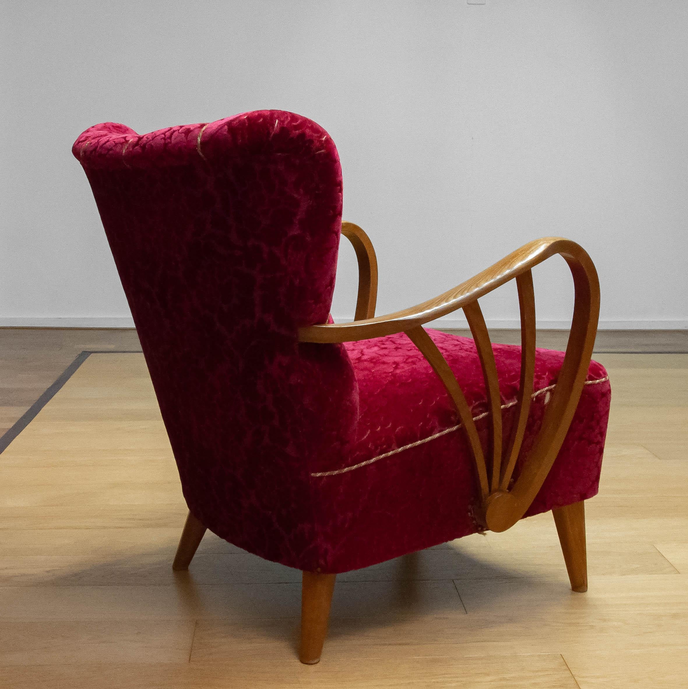 Años 40, Sillón Art Decó de Sternells, Suecia Haya en venta