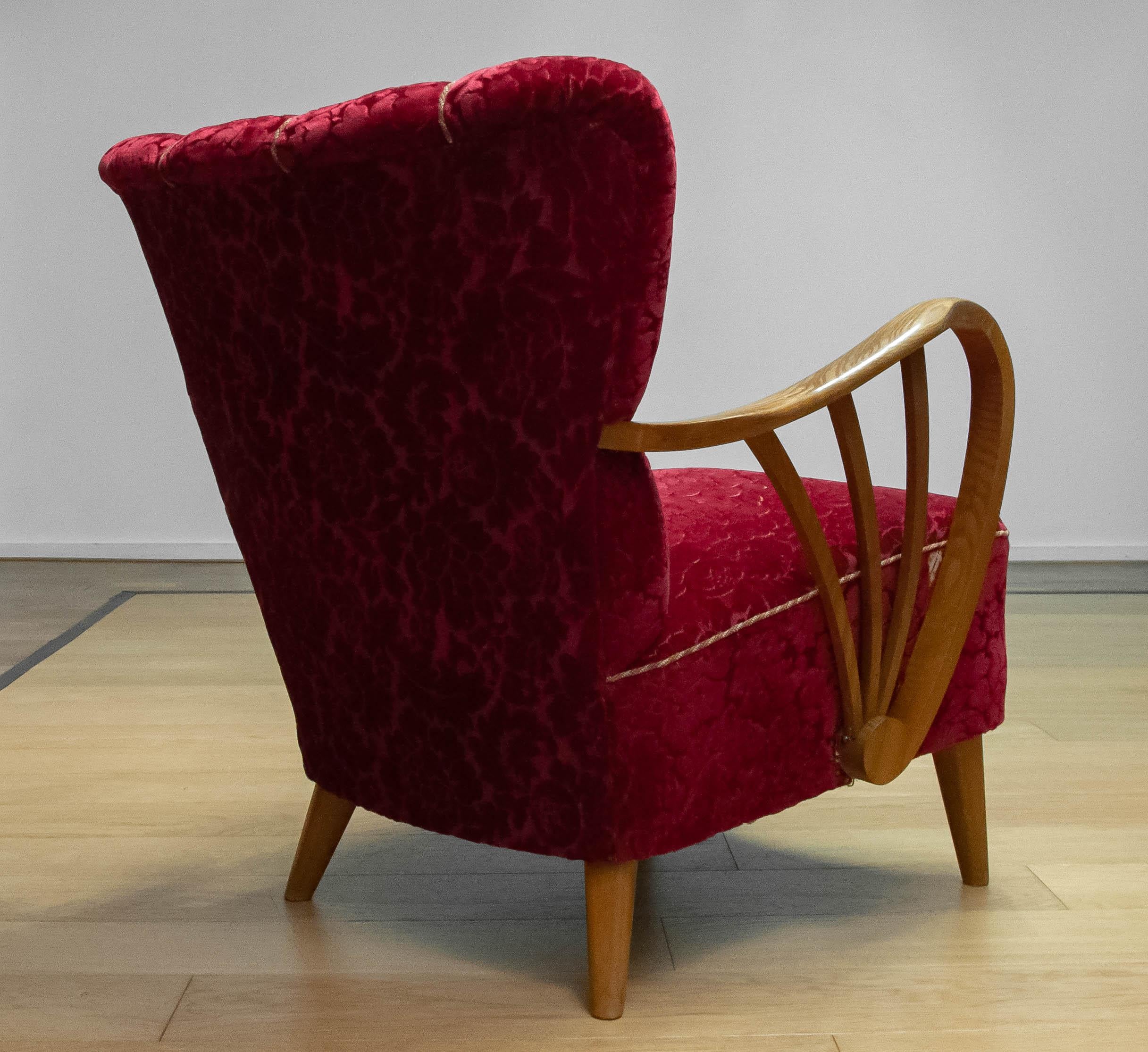 1940s,  Sillón Art Decó de Sternells, Suecia Haya en venta