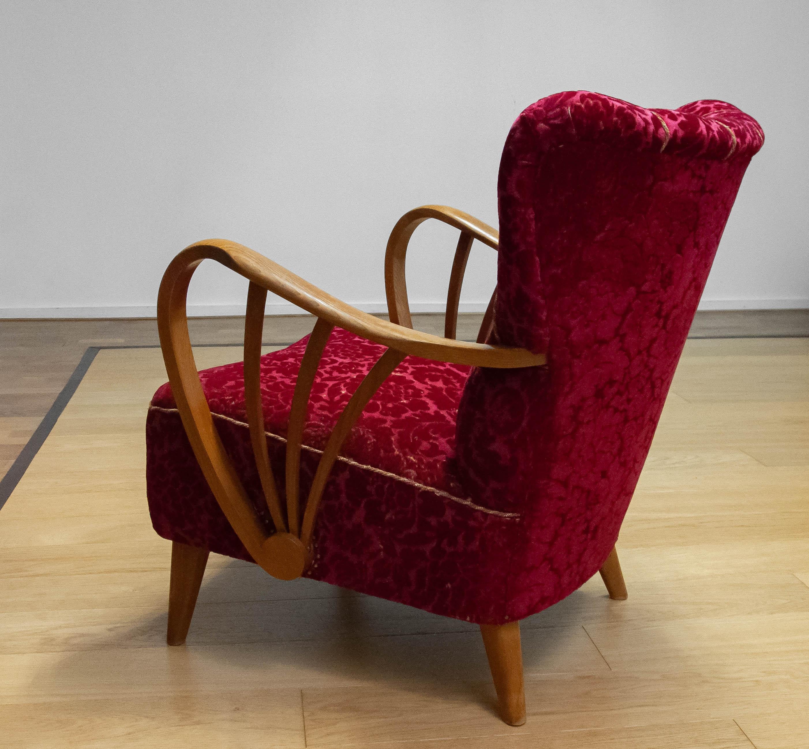 Años 40, Sillón Art Decó de Sternells, Suecia en venta 2