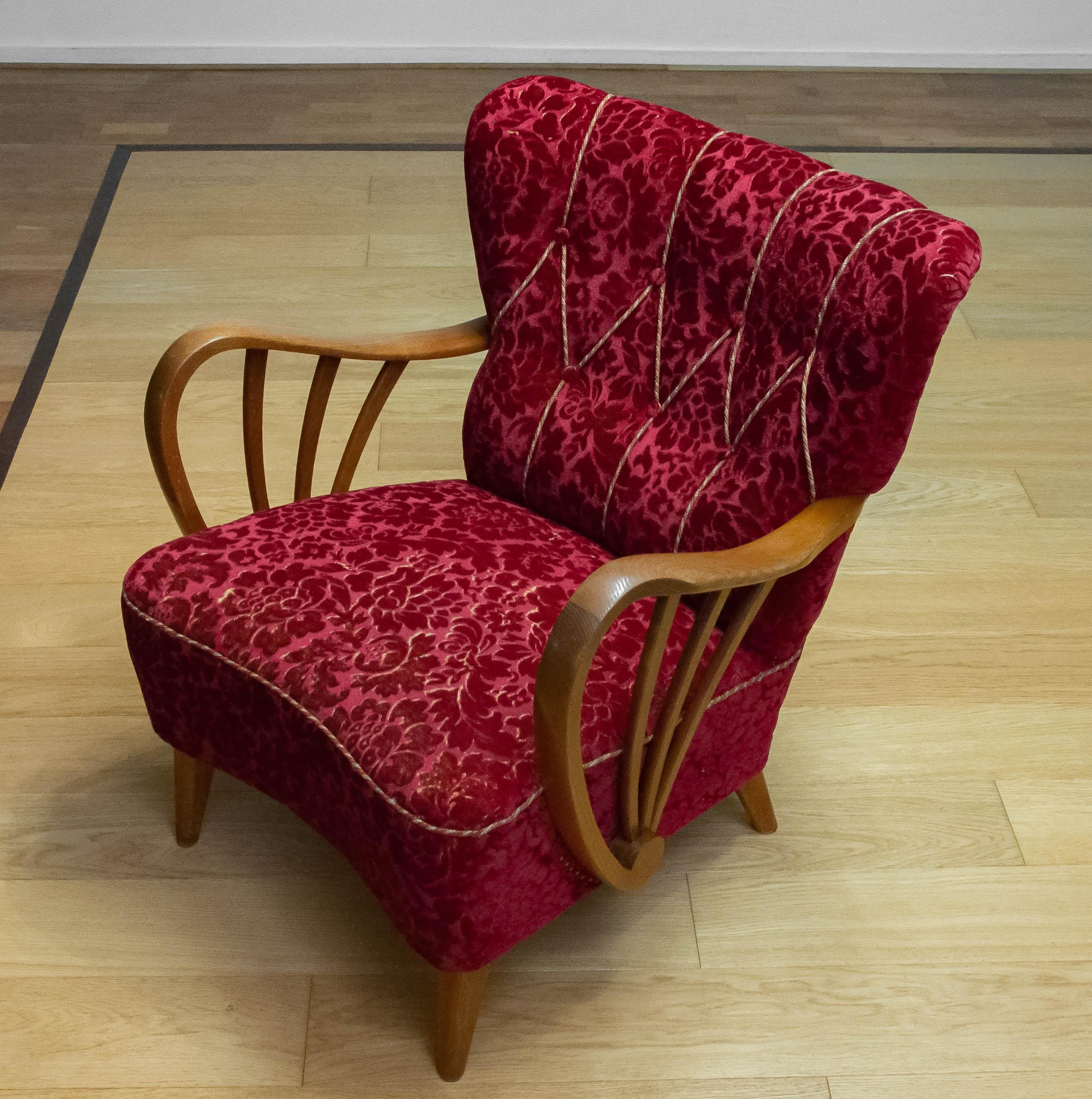 Años 40, Sillón Art Decó de Sternells, Suecia en venta 3