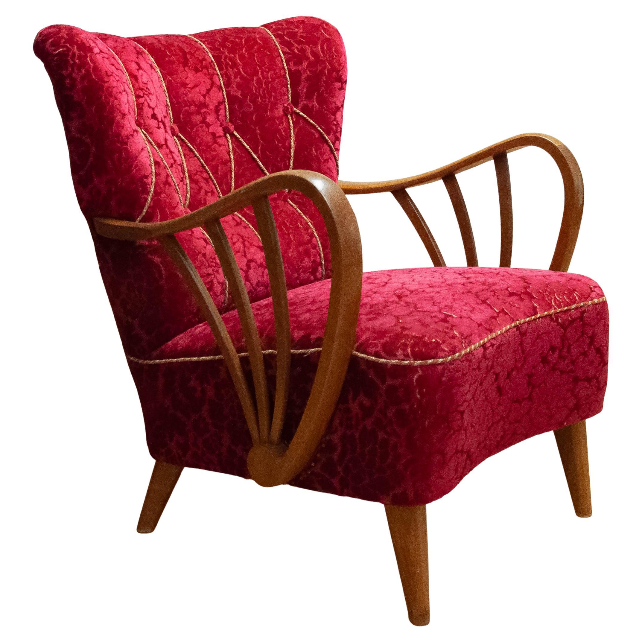 1940s, Art Deco Arm Chair By Sternells, Sweden