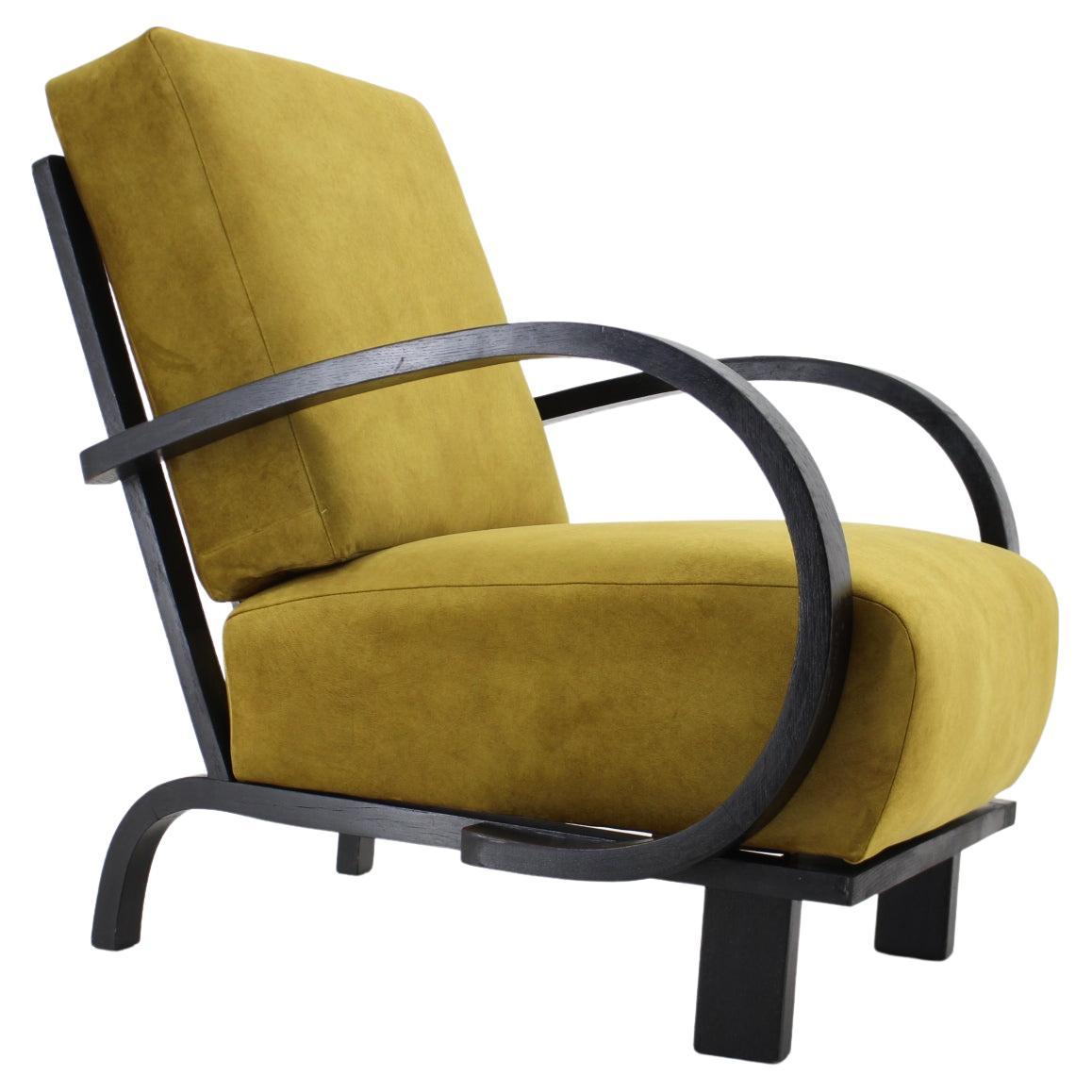 1940s Art Deco Armchair, Czechoslovakia