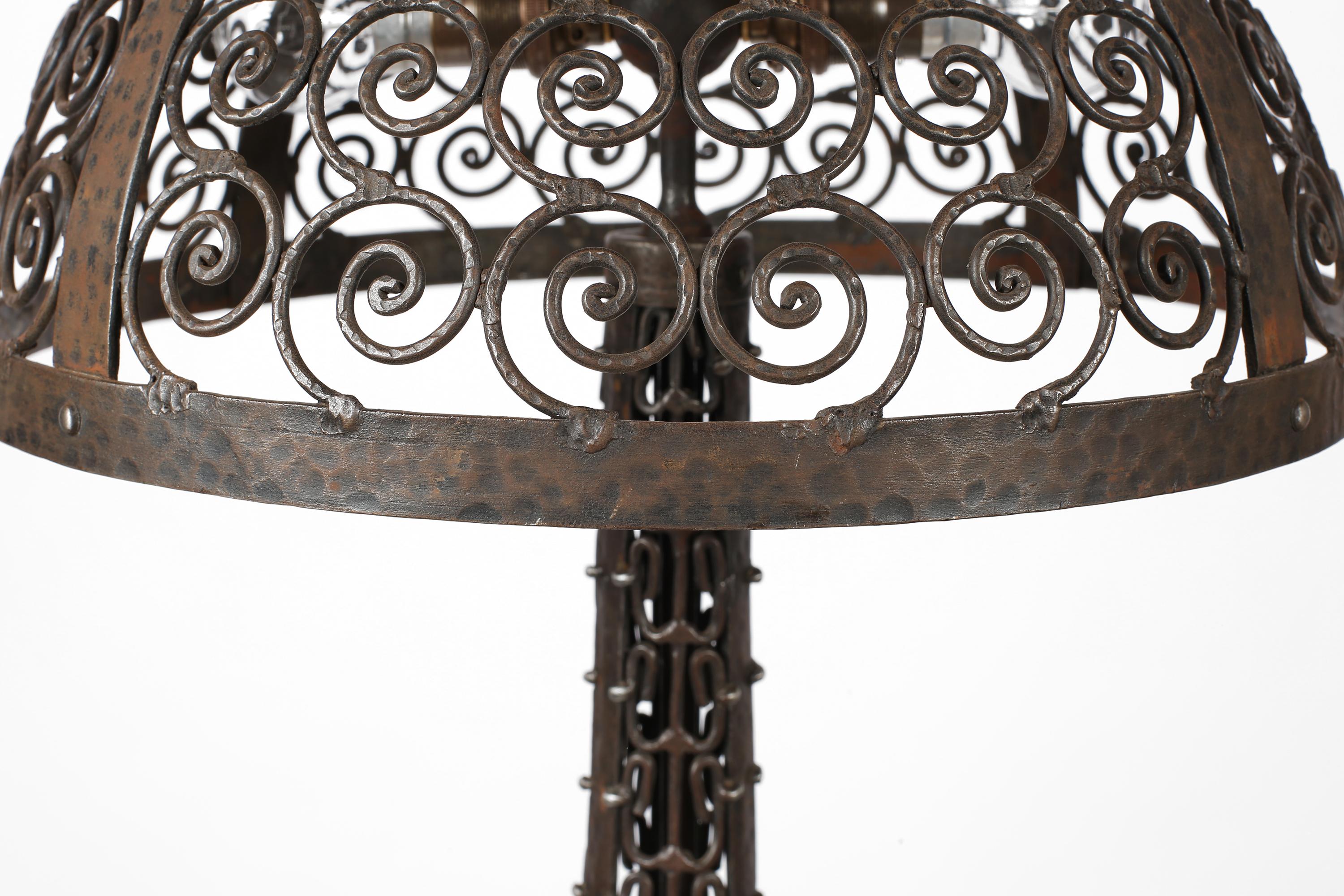 Lampe à poser autrichienne en ferronnerie Art déco des années 1940 en vente 5