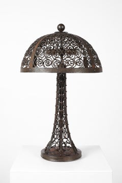 1940s Art Deco Austrian Ironwork Table Lamp