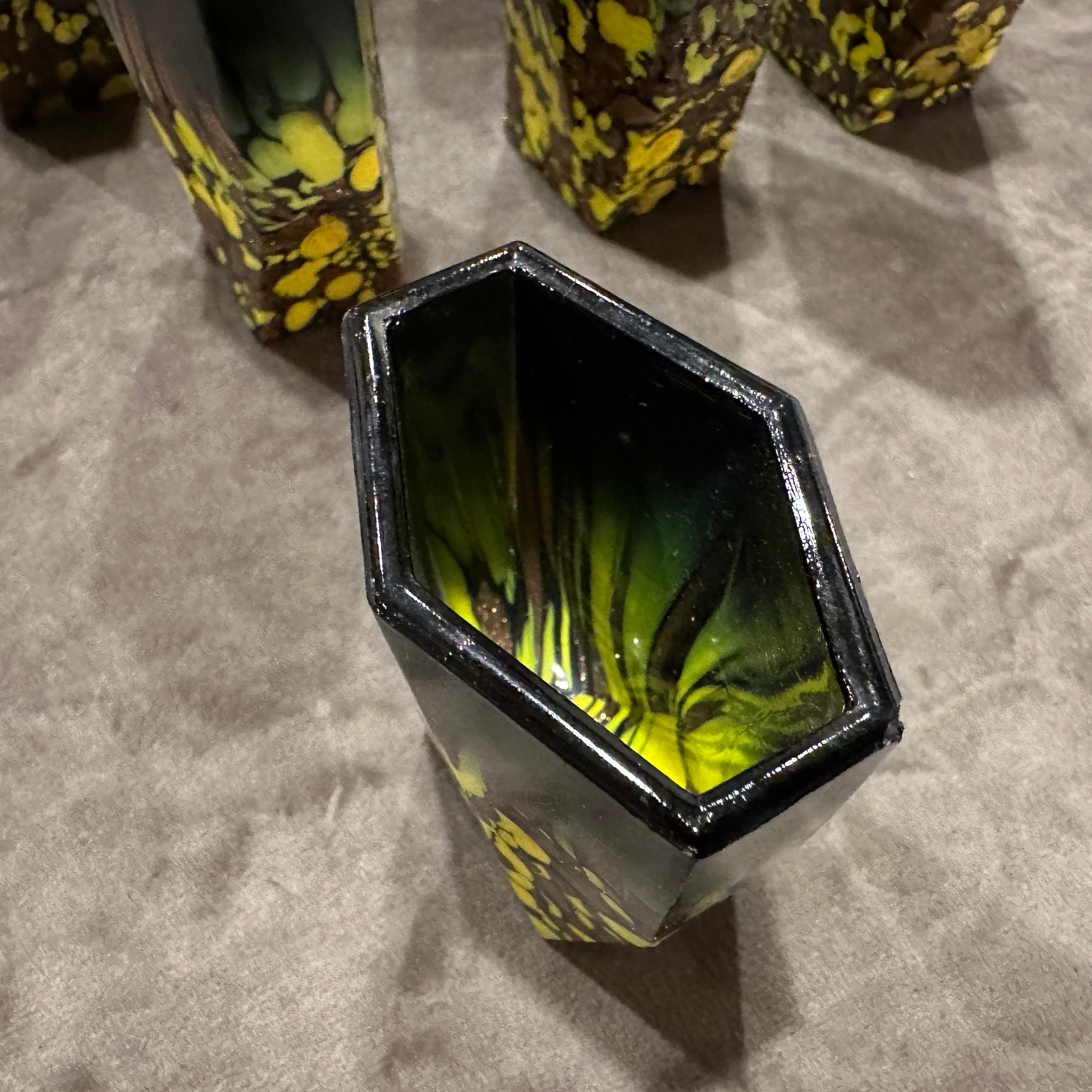 Service de rosolio en verre Murano Aventurine Art Déco 1940s en vente 2