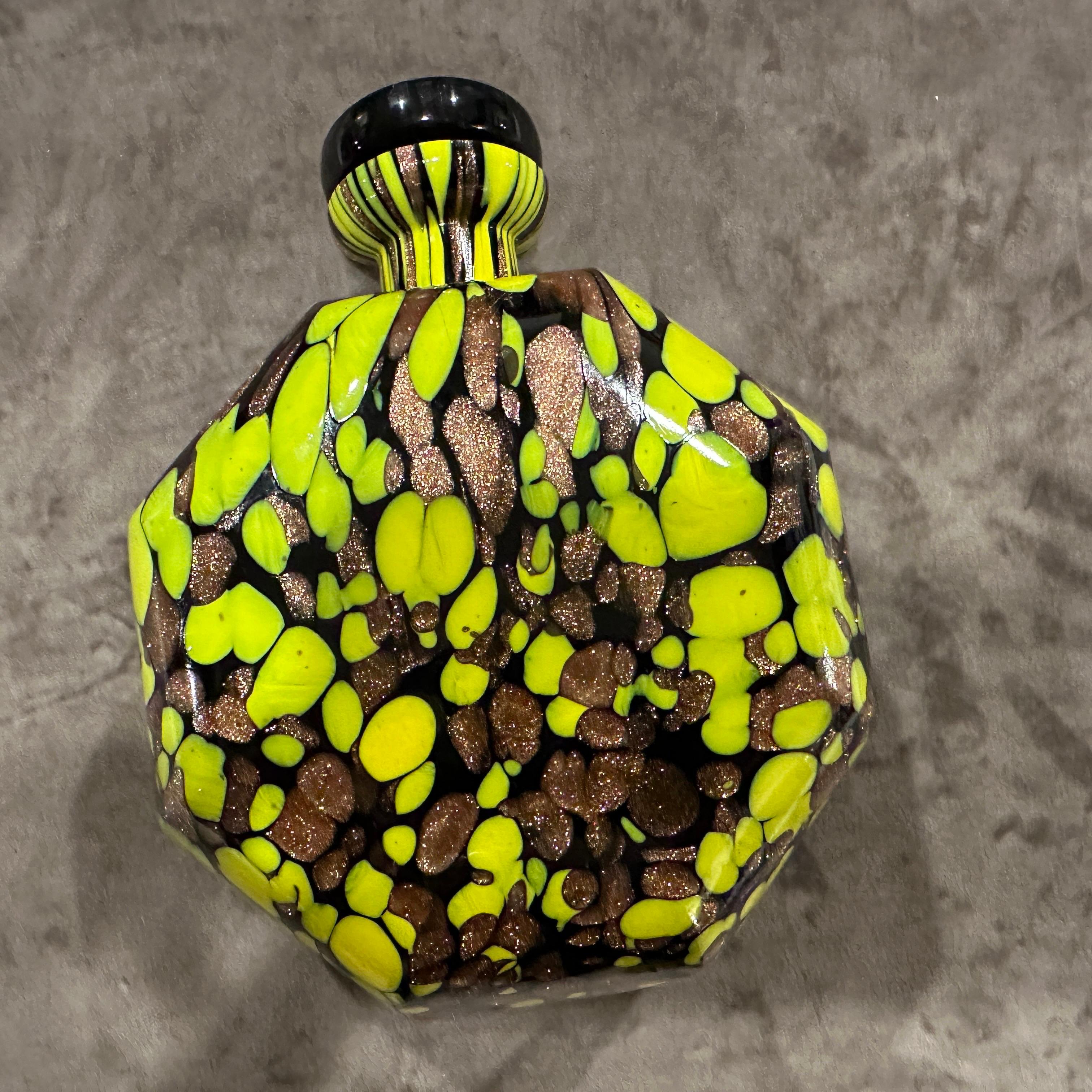 Service de rosolio en verre Murano Aventurine Art Déco 1940s Excellent état - En vente à Aci Castello, IT