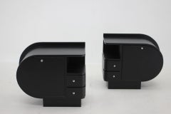 1940s Art Deco Bedside Tables, Czechoslovakia