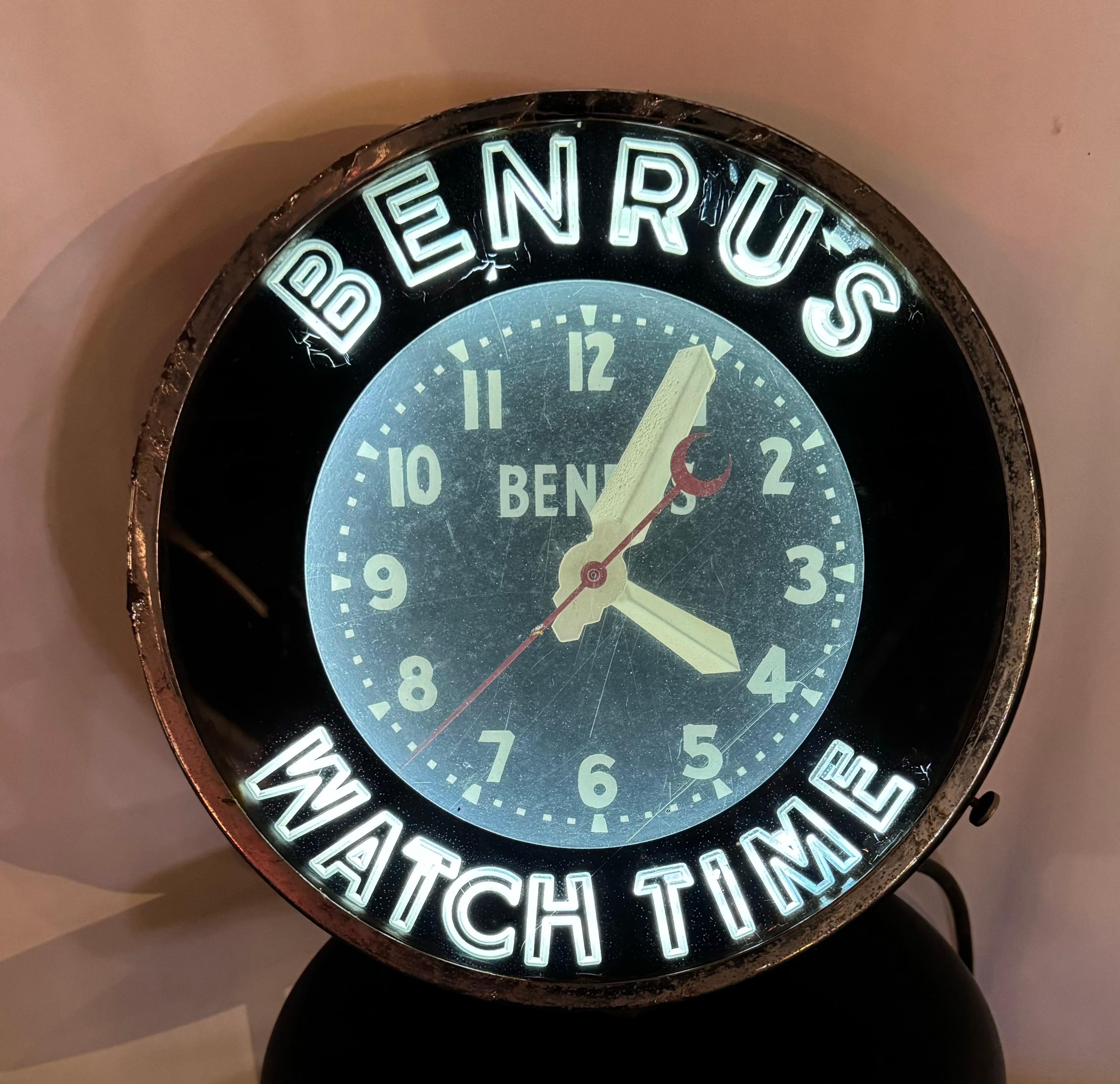1940s Art Deco 'BENRUS WATCH TIME