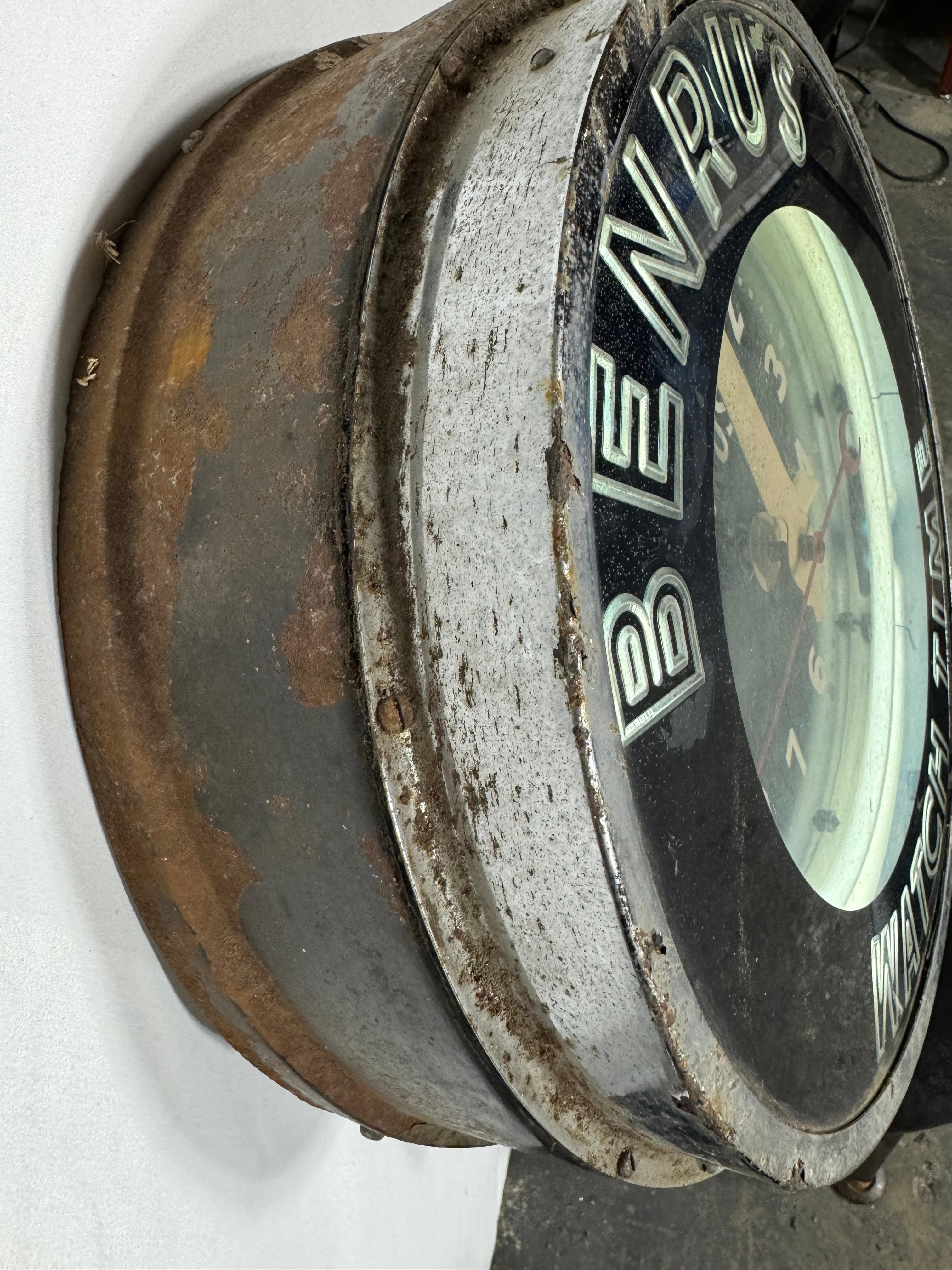 Metal 1940s Art Deco 'BENRUS WATCH TIME