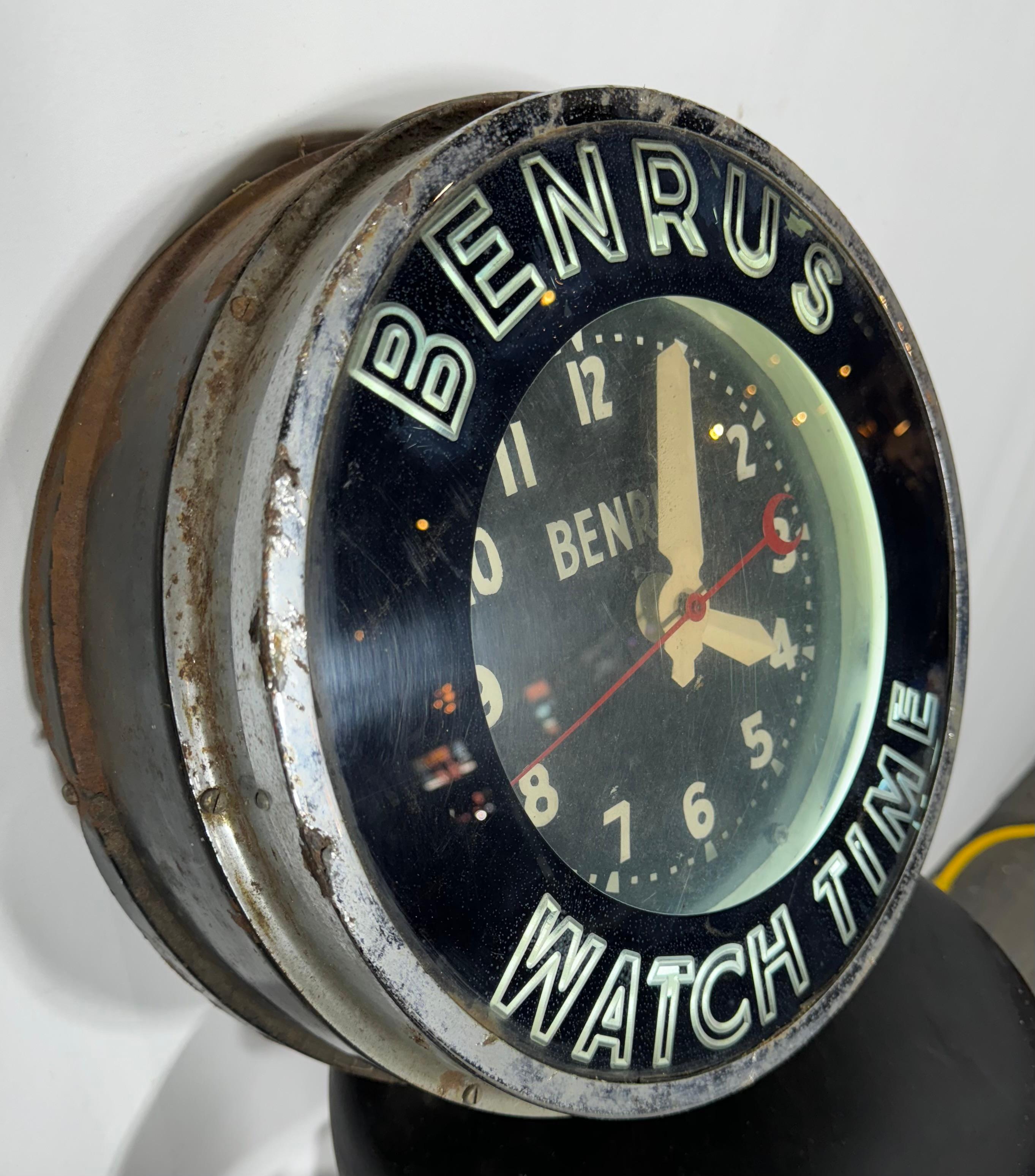 1940s Art Deco 'BENRUS WATCH TIME