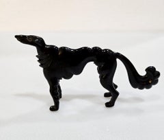 1940s Art Nouveau Borzoi / Russian Wolfhound Figurine, Don Manning, marked USA