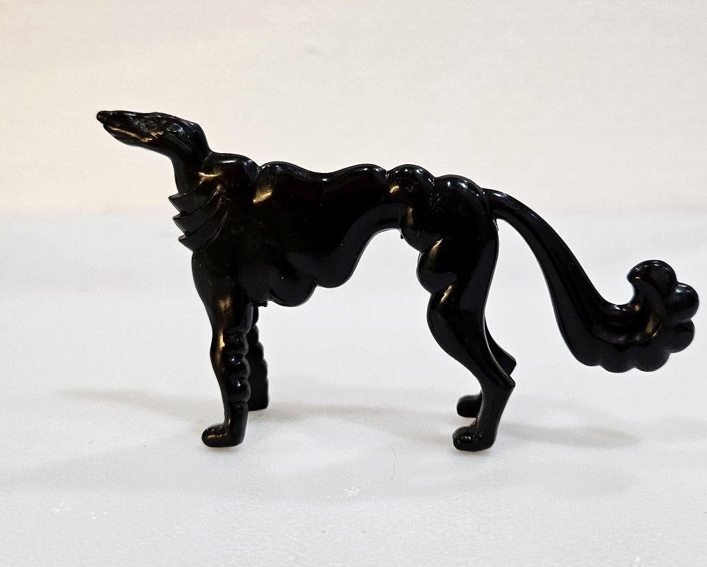 Mid-Century Modern Figurine de loup russe Borzoi des années 1940 Art Nouveau, Don Manning, marqué USA en vente