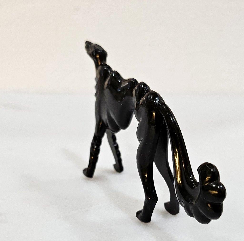 Figurine de loup russe Borzoi des années 1940 Art Nouveau, Don Manning, marqué USA Bon état - En vente à Warrenton, OR