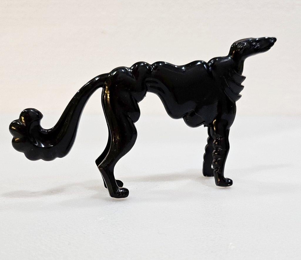 Plastique Figurine de loup russe Borzoi des années 1940 Art Nouveau, Don Manning, marqué USA en vente