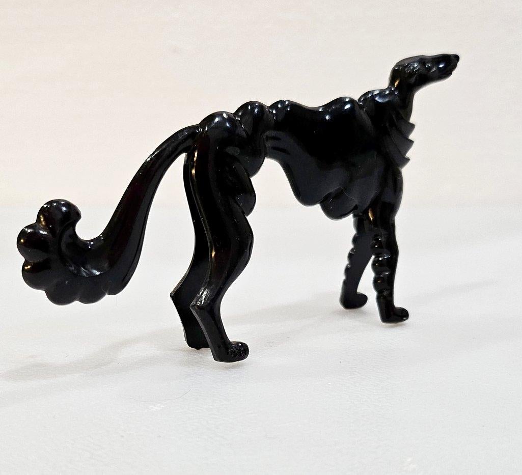 Figurine de loup russe Borzoi des années 1940 Art Nouveau, Don Manning, marqué USA en vente 1