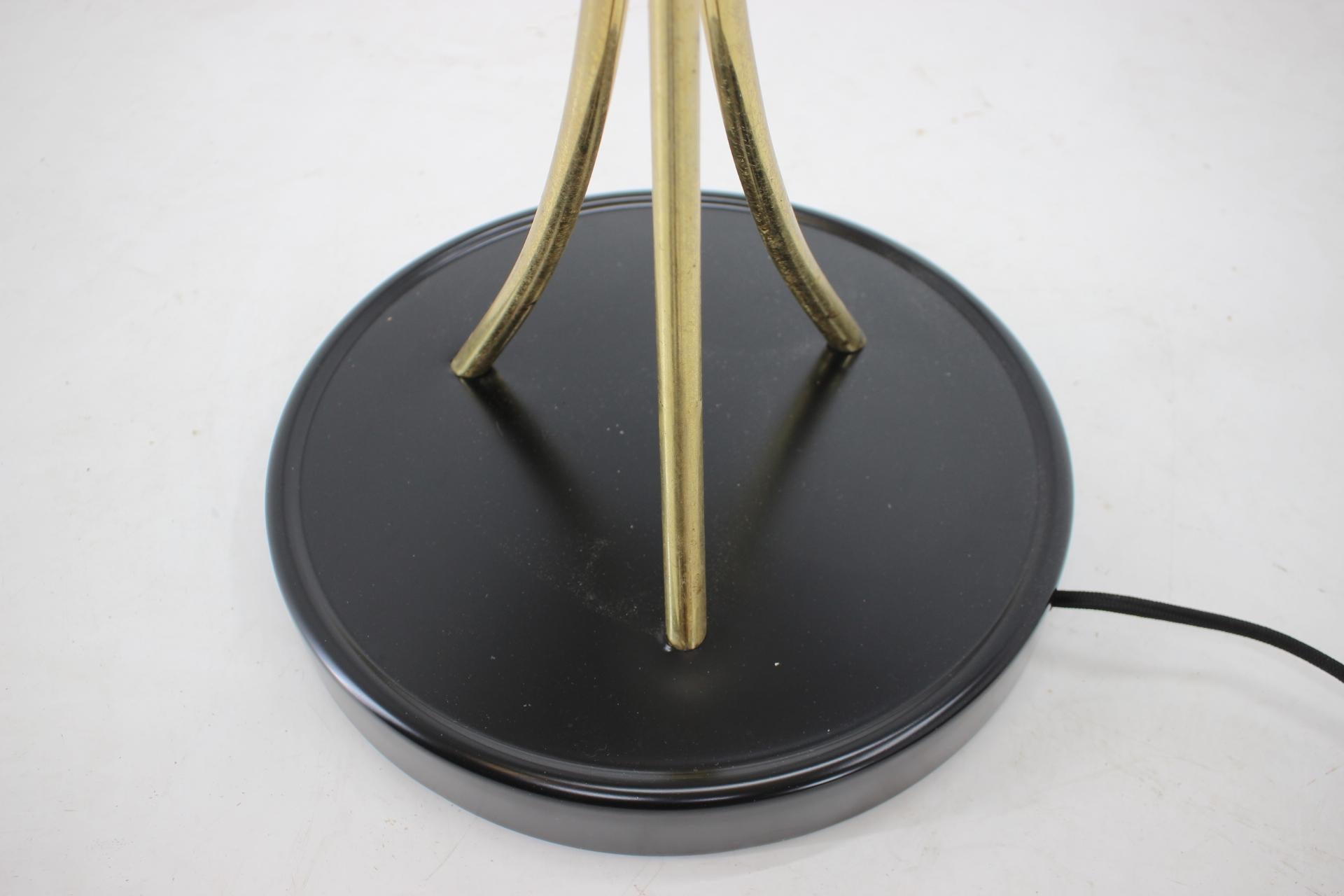 1940s Art Deco Brass Floor Lamp, Czechoslovakia  2