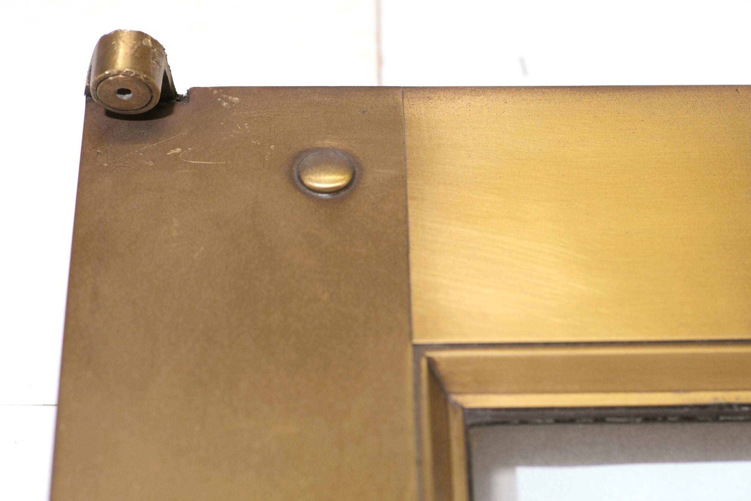 1940s Art Deco Bronze & Glass Commerical Entry Doors w/ Original Pull/Push Bars 4