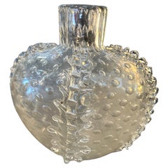 1940s Art Deco Bullicante Murano Glass Vase By Ercole Barovier
